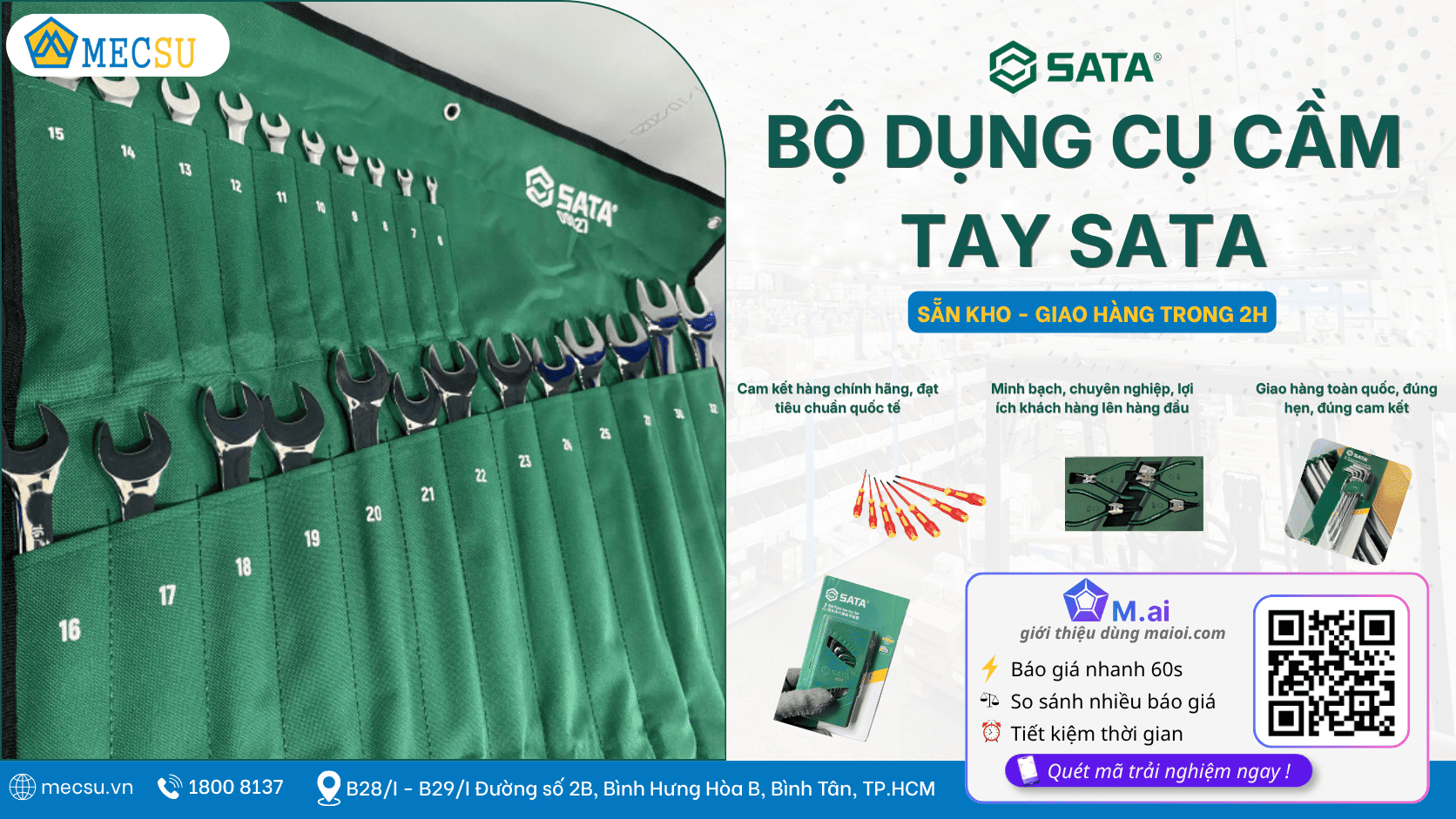 Bộ Dụng Cụ SATA Chính Hãng - Mecsu 